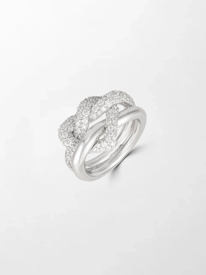 Snow Heartknot Ring