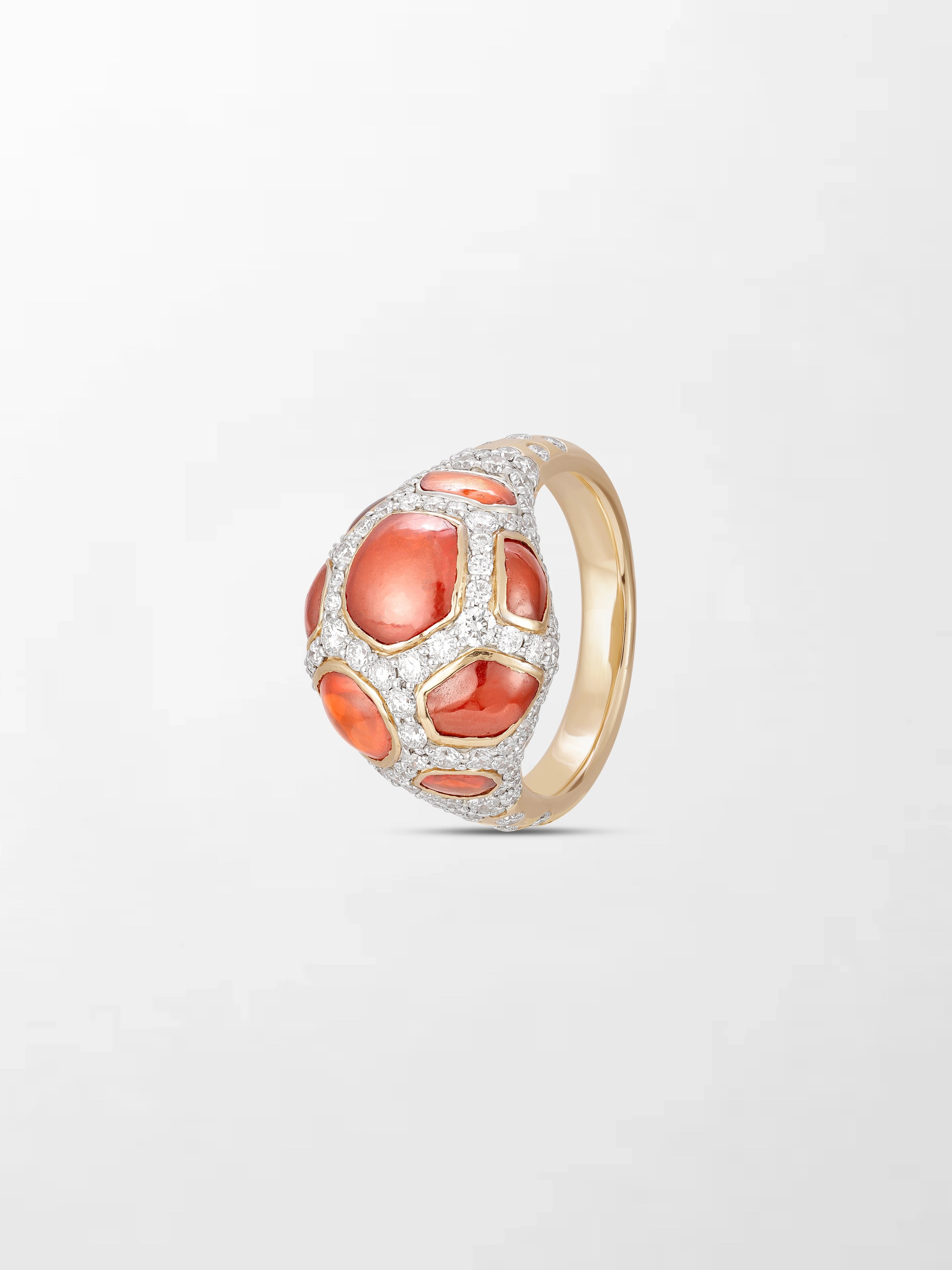 Giraffe Hessonite Ring