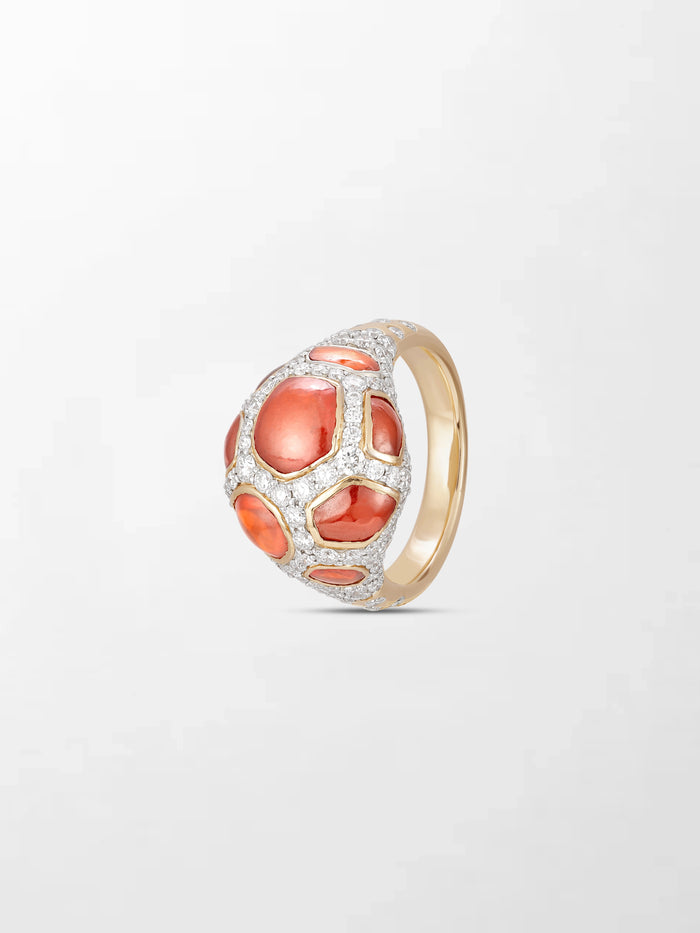 Giraffe Hessonite Ring
