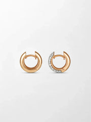 Duo Rose Pavé Huggie