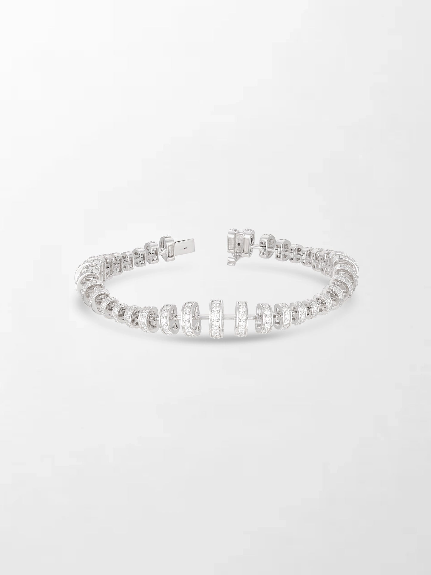 Snow Tapered Roundelle Bracelet