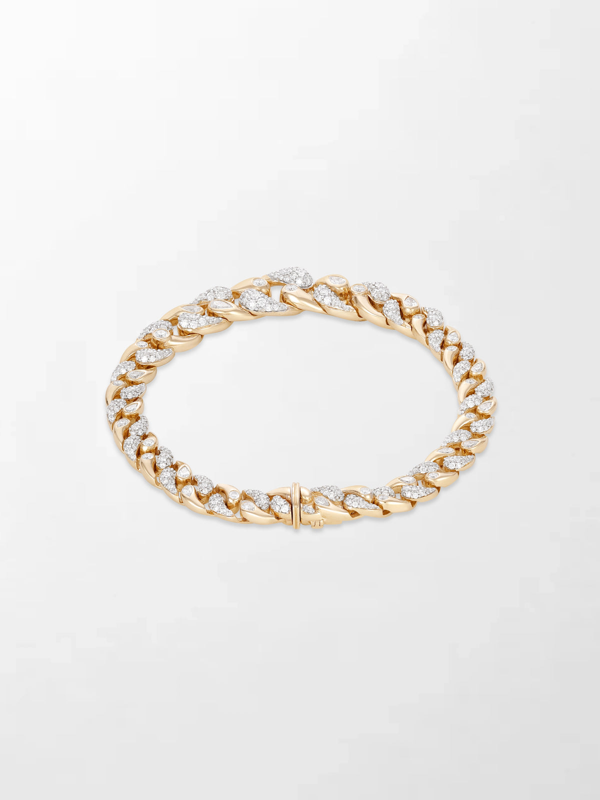 Tapered Cuban Diamond Bracelet