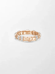 Sleek Rose Grooved Band
