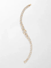 Tapered Cuban Diamond Bracelet