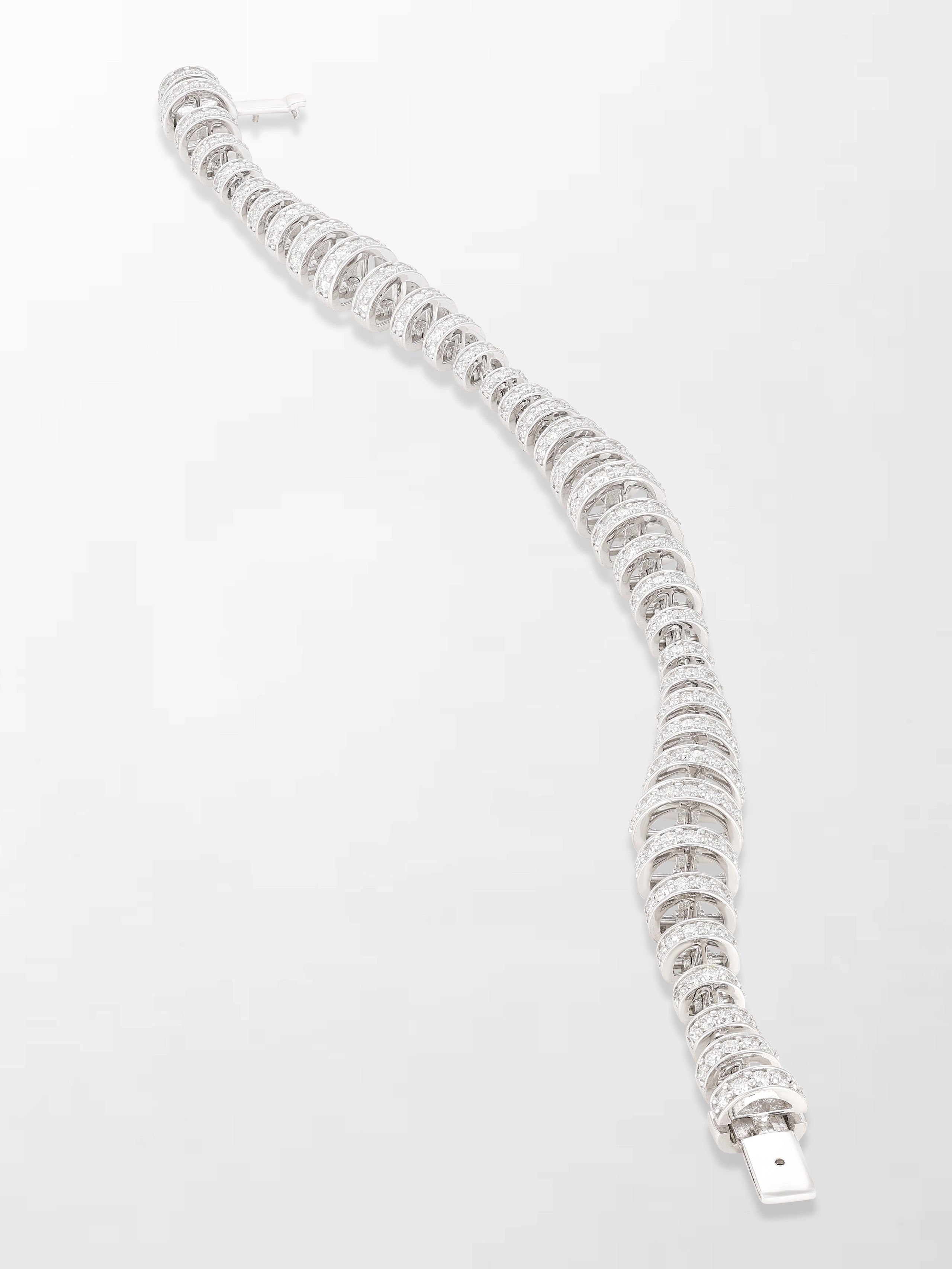 Snow Tapered Roundelle Bracelet