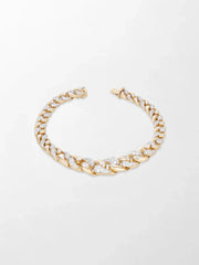 Tapered Cuban Diamond Bracelet