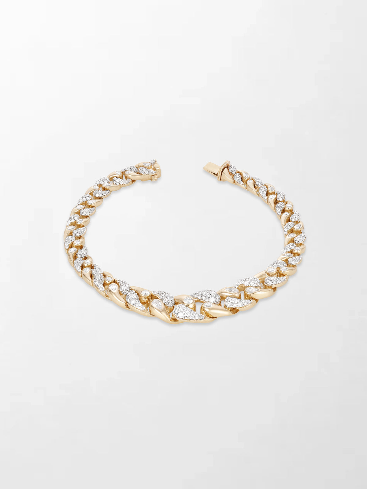 Tapered Cuban Diamond Bracelet