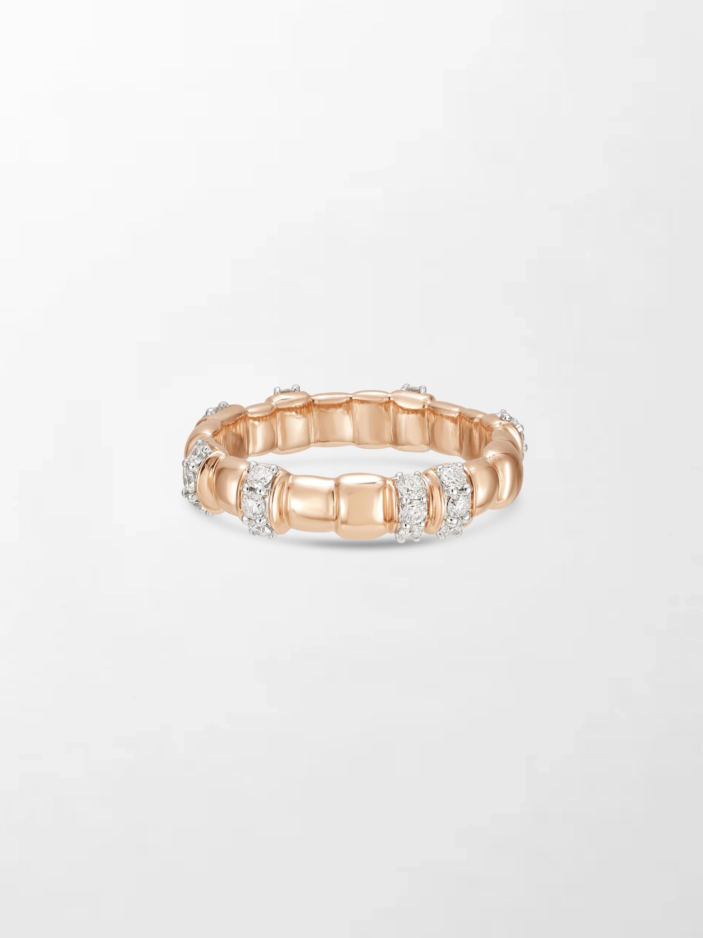 Sleek Rose Grooved Band