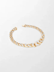 Tapered Cuban Diamond Bracelet