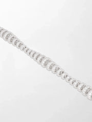 Snow Tapered Roundelle Bracelet