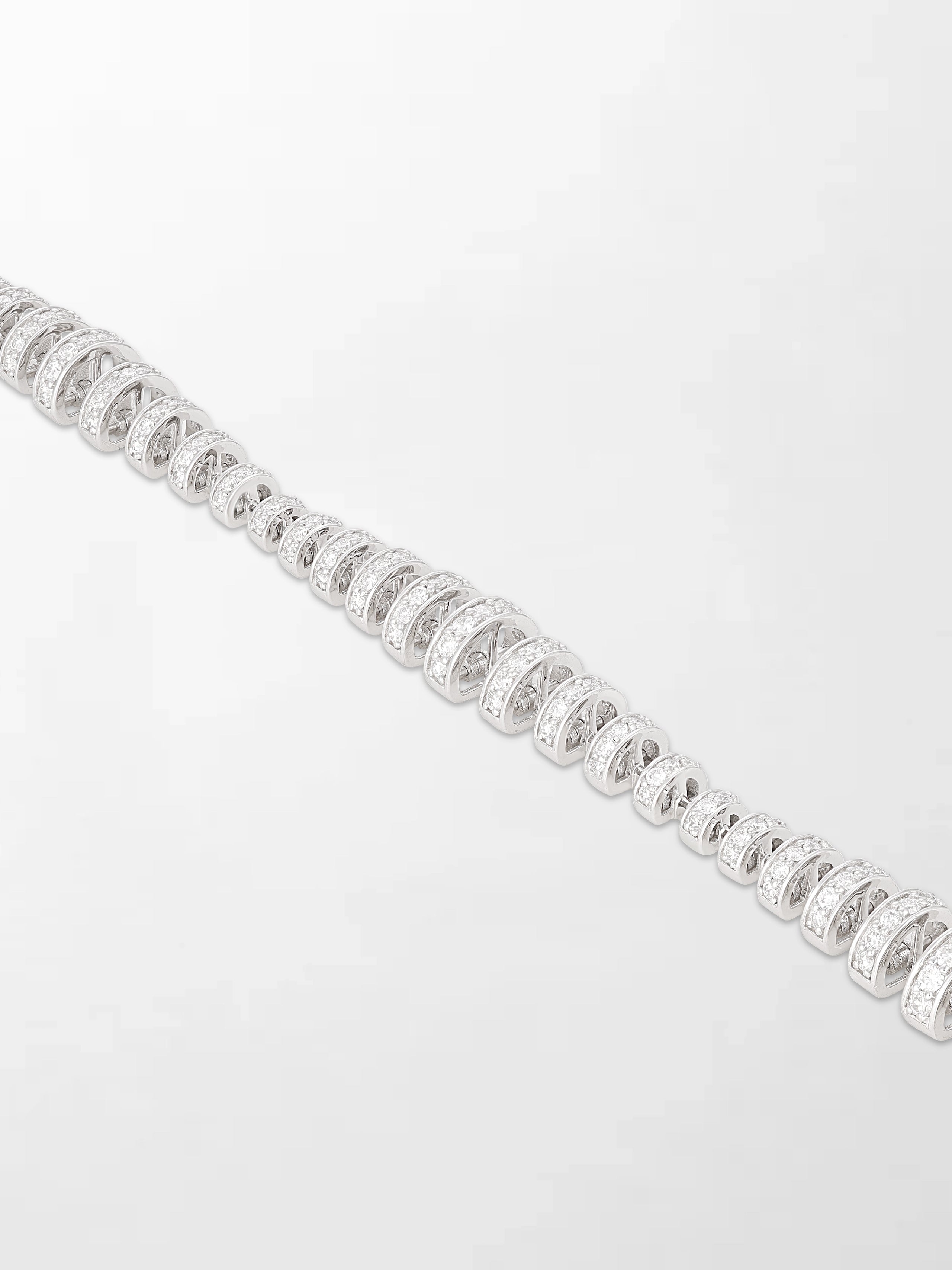 Snow Tapered Roundelle Bracelet