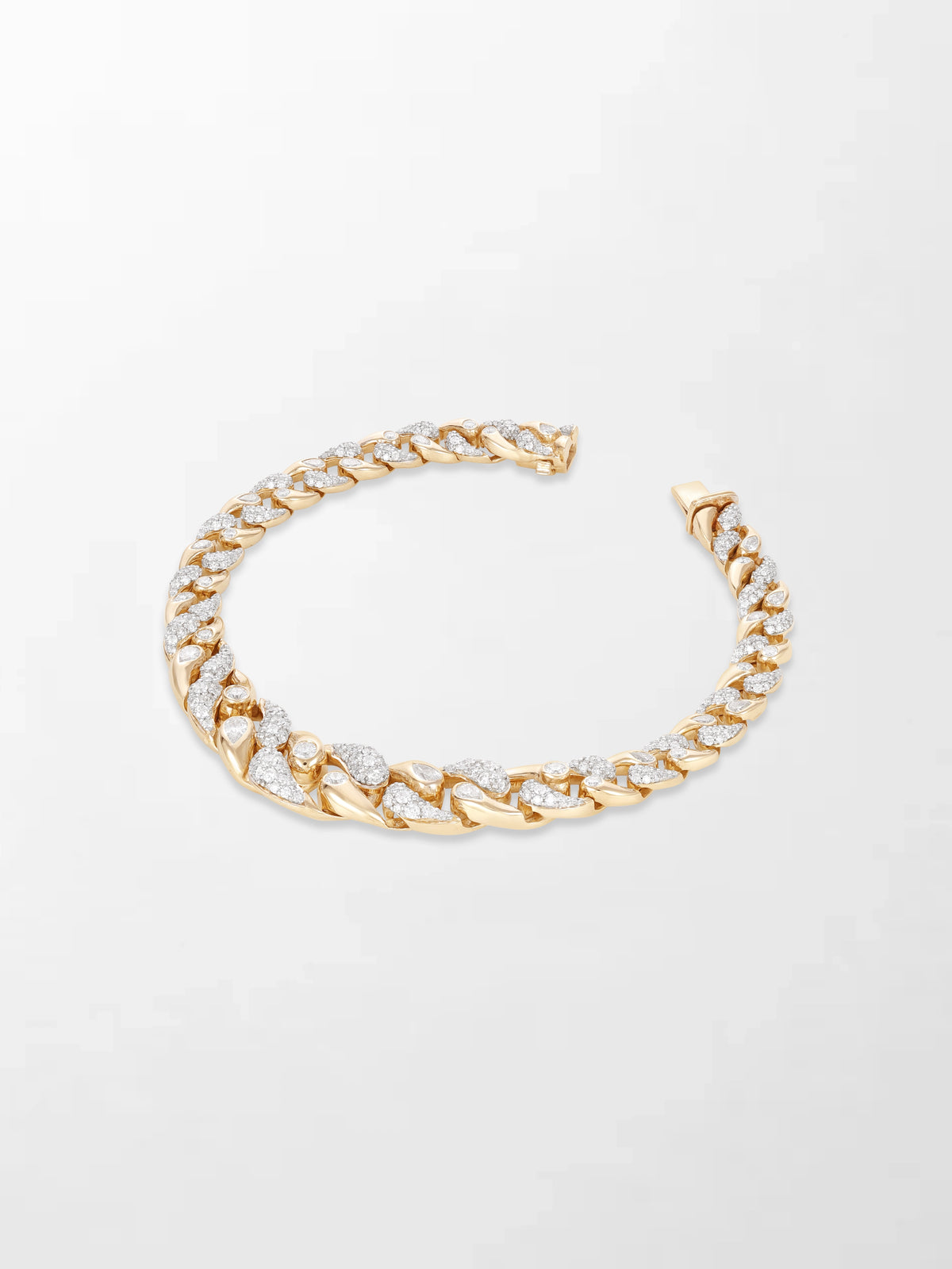 Tapered Cuban Diamond Bracelet