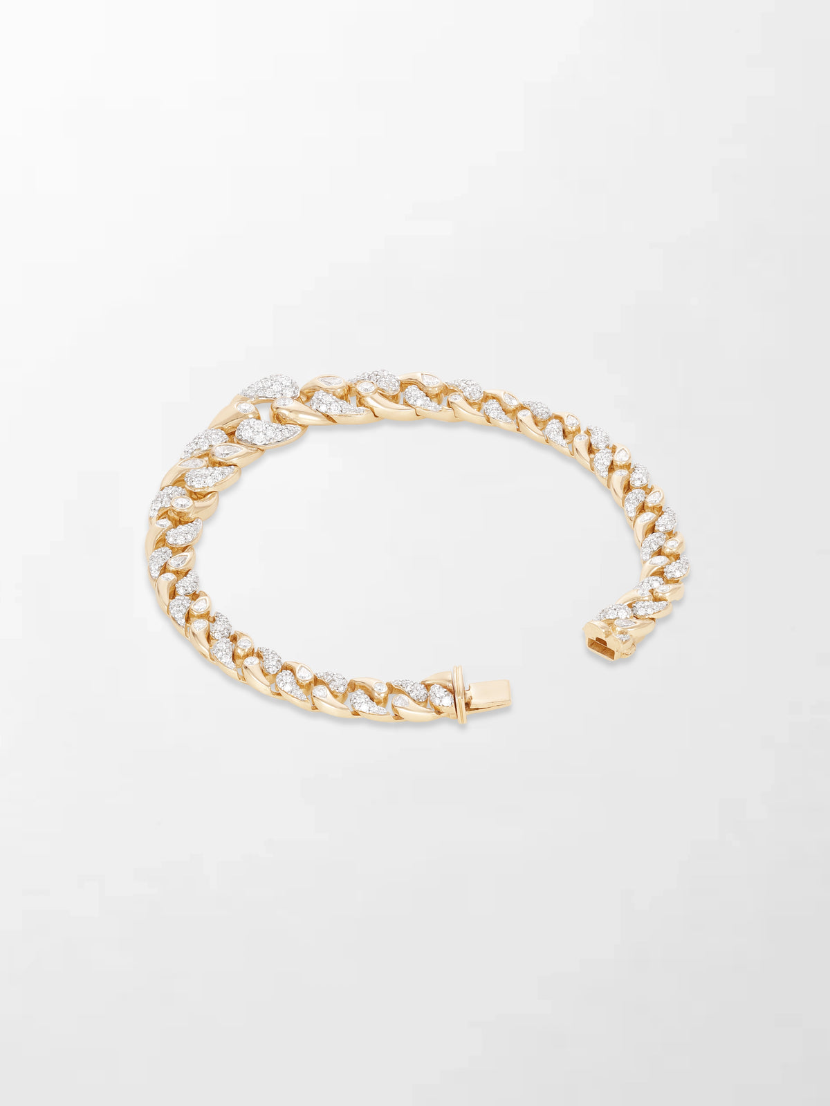Tapered Cuban Diamond Bracelet