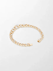 Tapered Cuban Diamond Bracelet