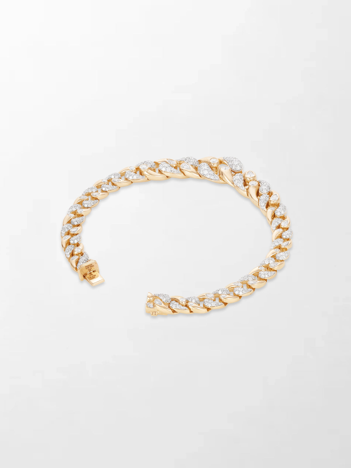Tapered Cuban Diamond Bracelet