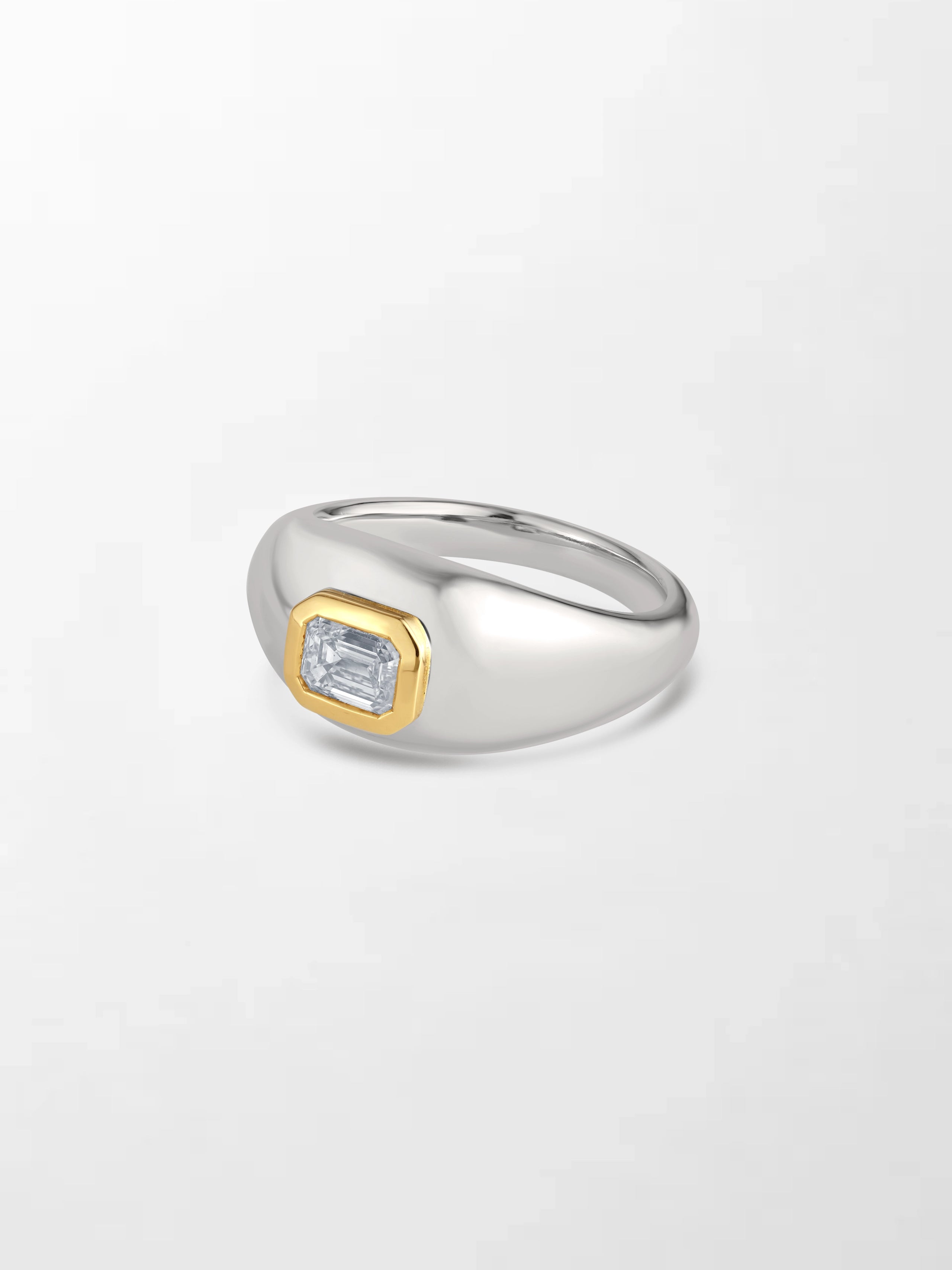 Emerald Duo-Tone Ring