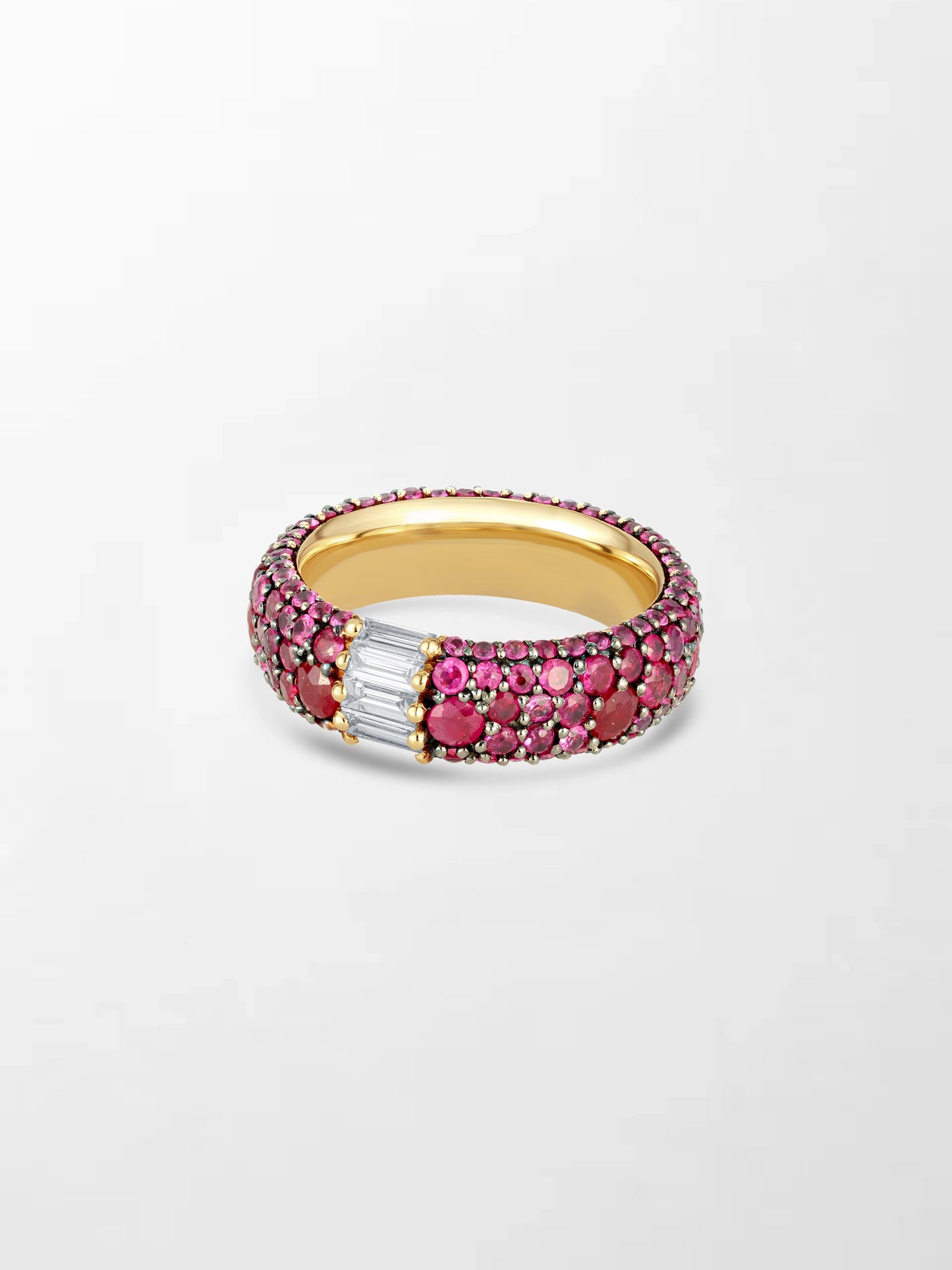 Ruby Pavé Baguette Band