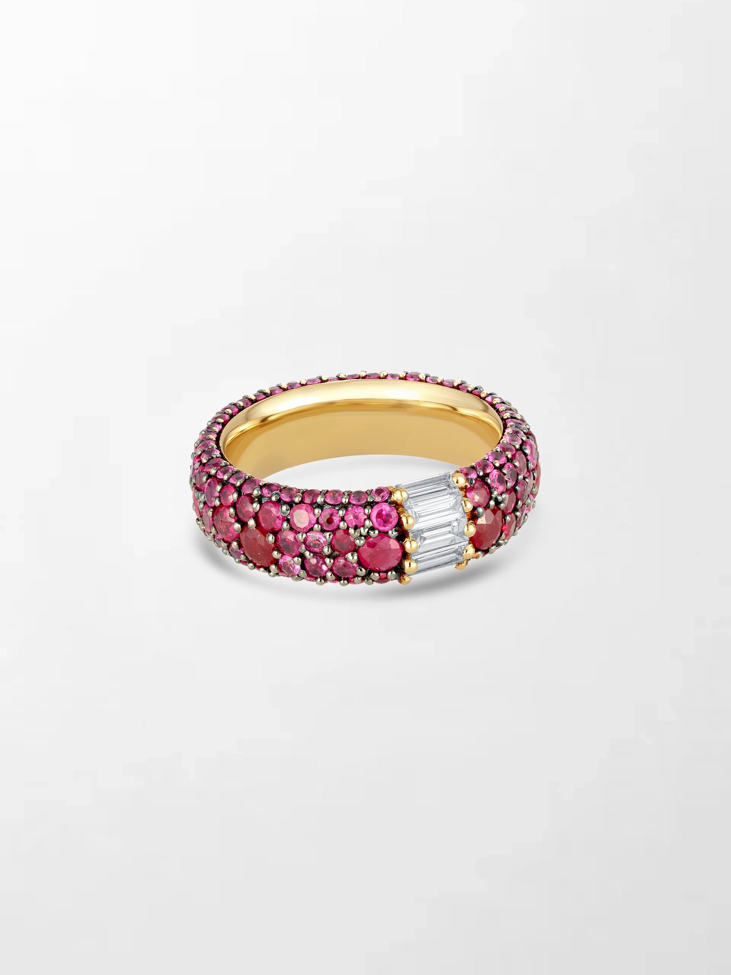 Ruby Pavé Baguette Band