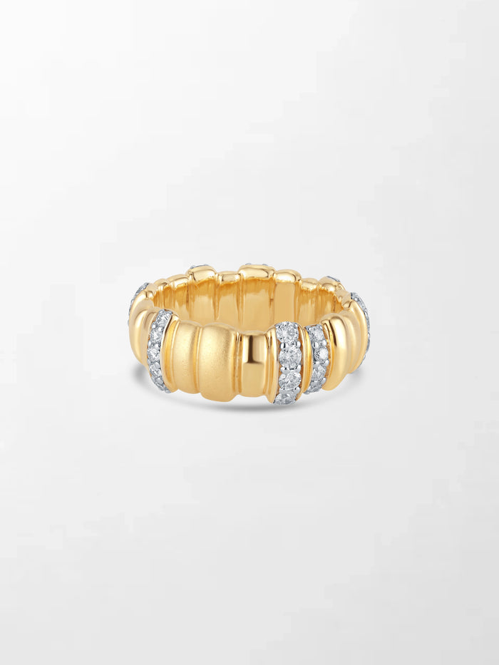 Gold Grooved Band