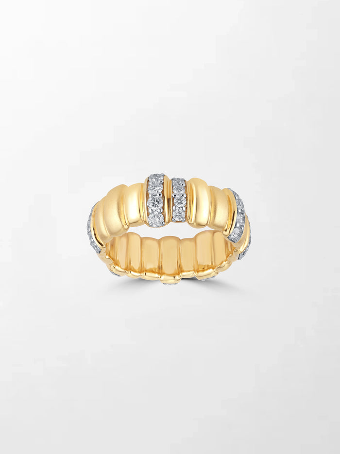 Gold Grooved Band