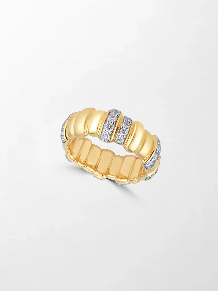Gold Grooved Band