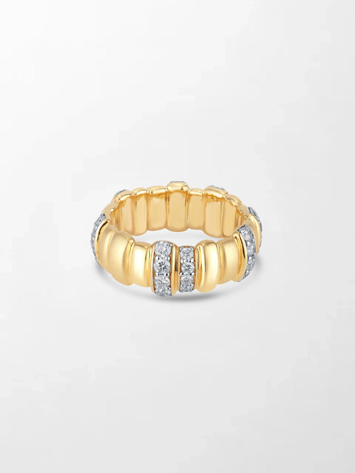 Gold Grooved Band