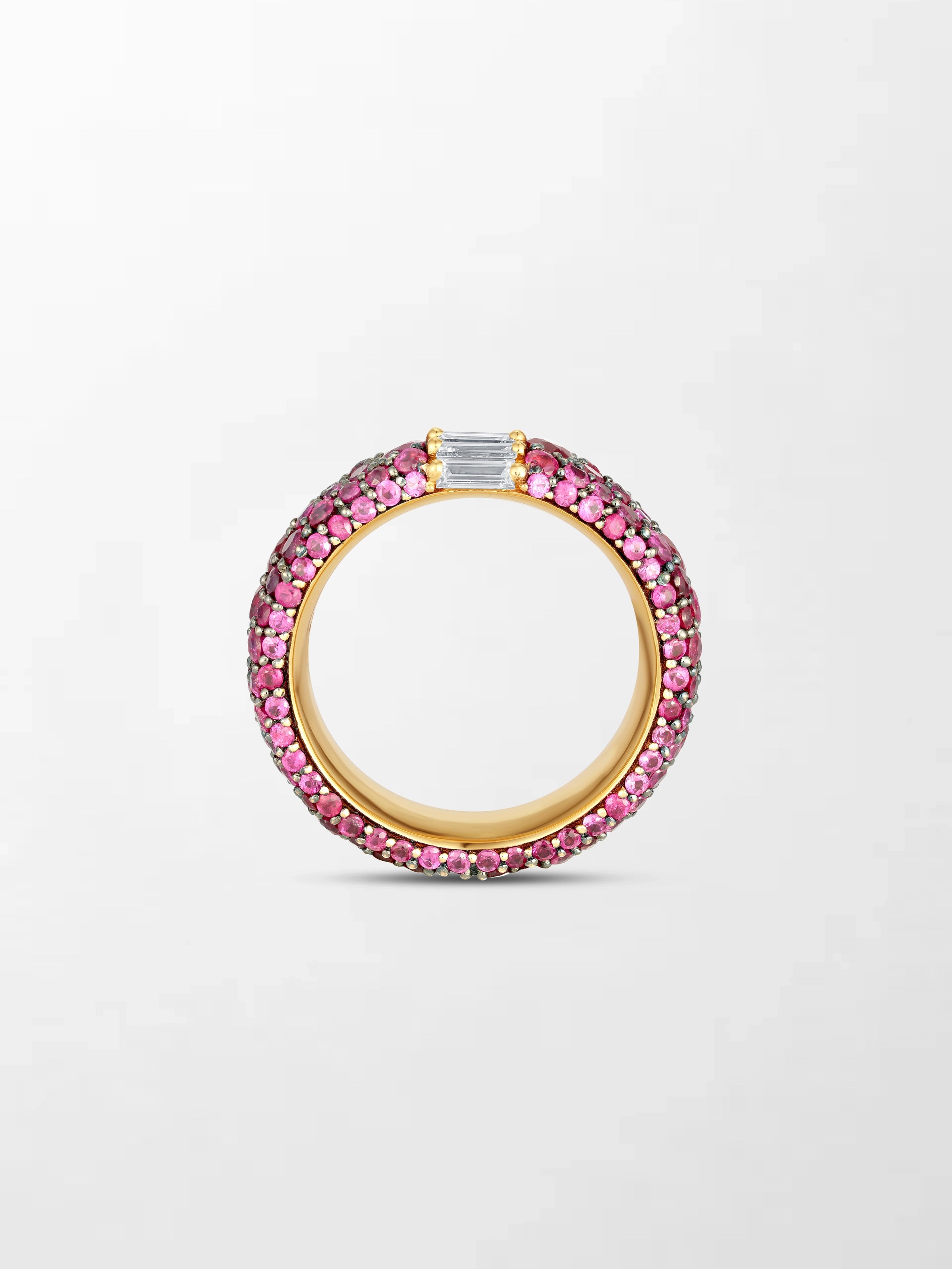 Ruby Pavé Baguette Band
