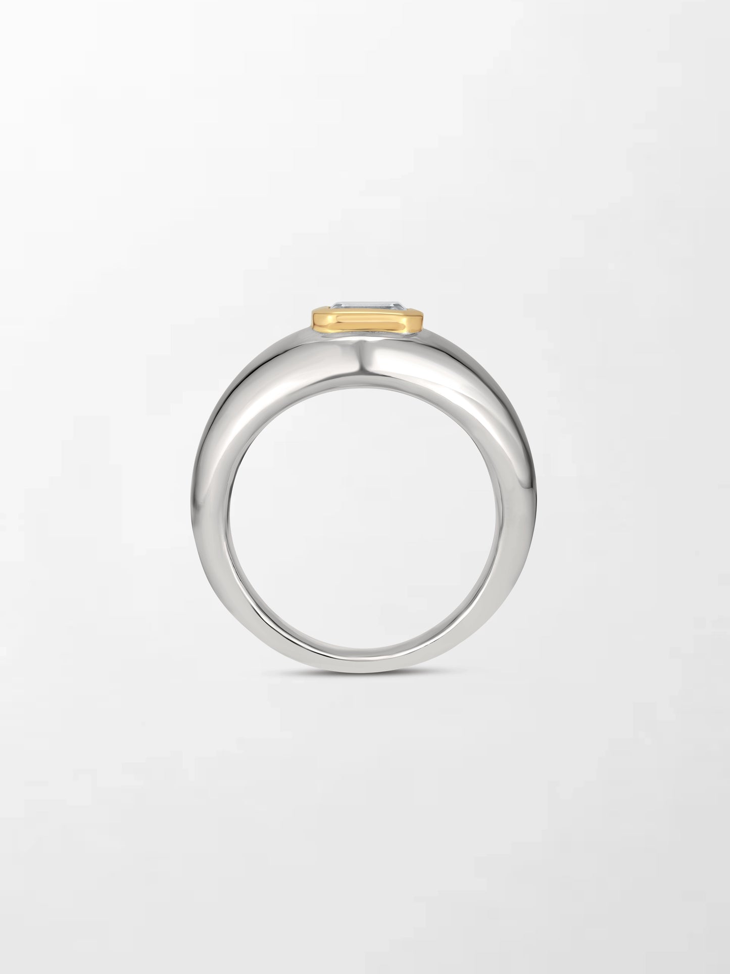 Emerald Duo-Tone Ring