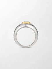 Emerald Duo-Tone Ring