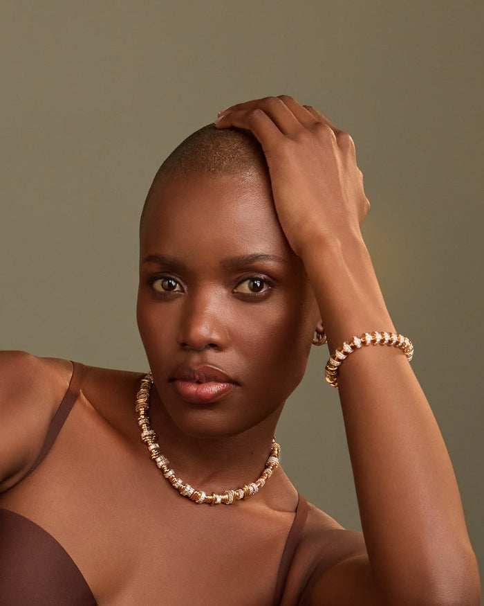 Rondelle Baguette Necklace