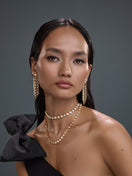 Long Split Bezel Cascade Earring