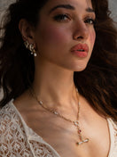 Pink Tourmaline T-Bar Chain