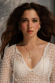 Pink Tourmaline T-Bar Chain
