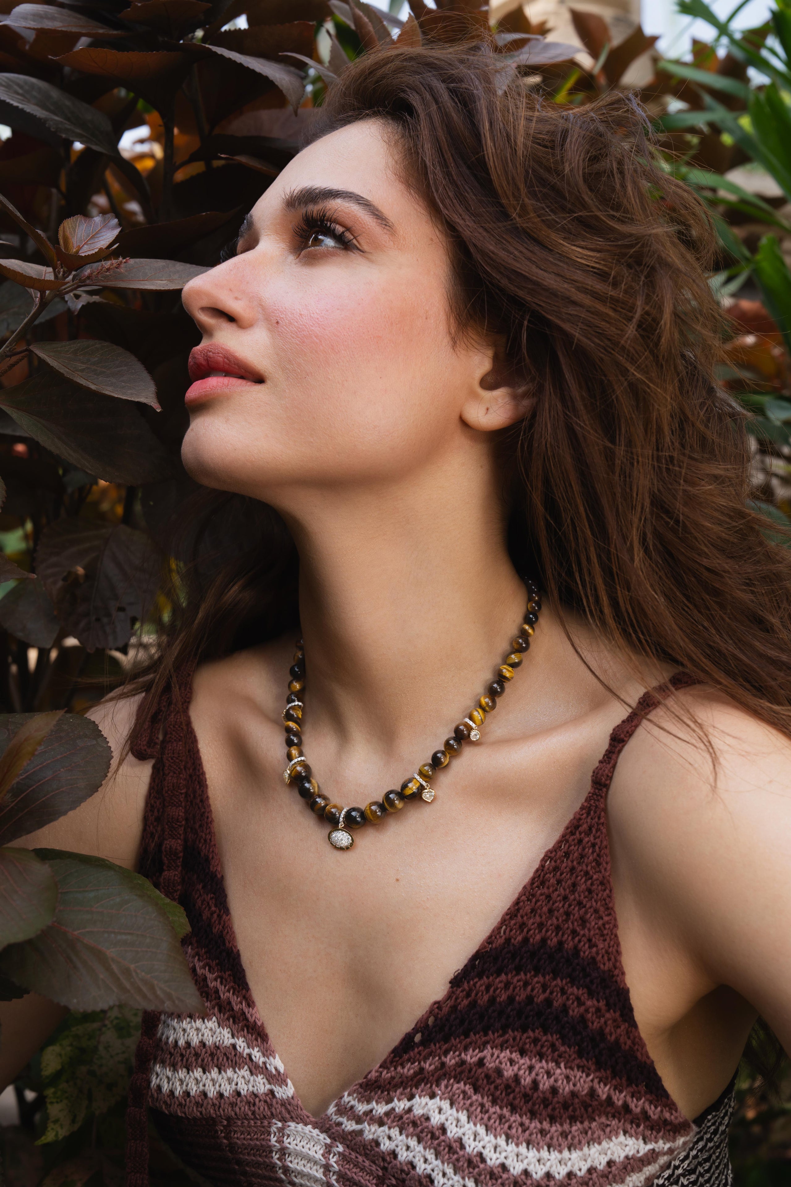 Tiger’s Eye Charm Necklace