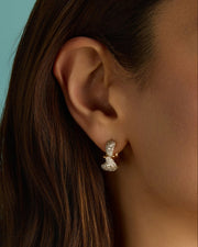 Snow Pavé Diamond Flick Earring
