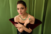 Vintage Cushion Emerald Necklace