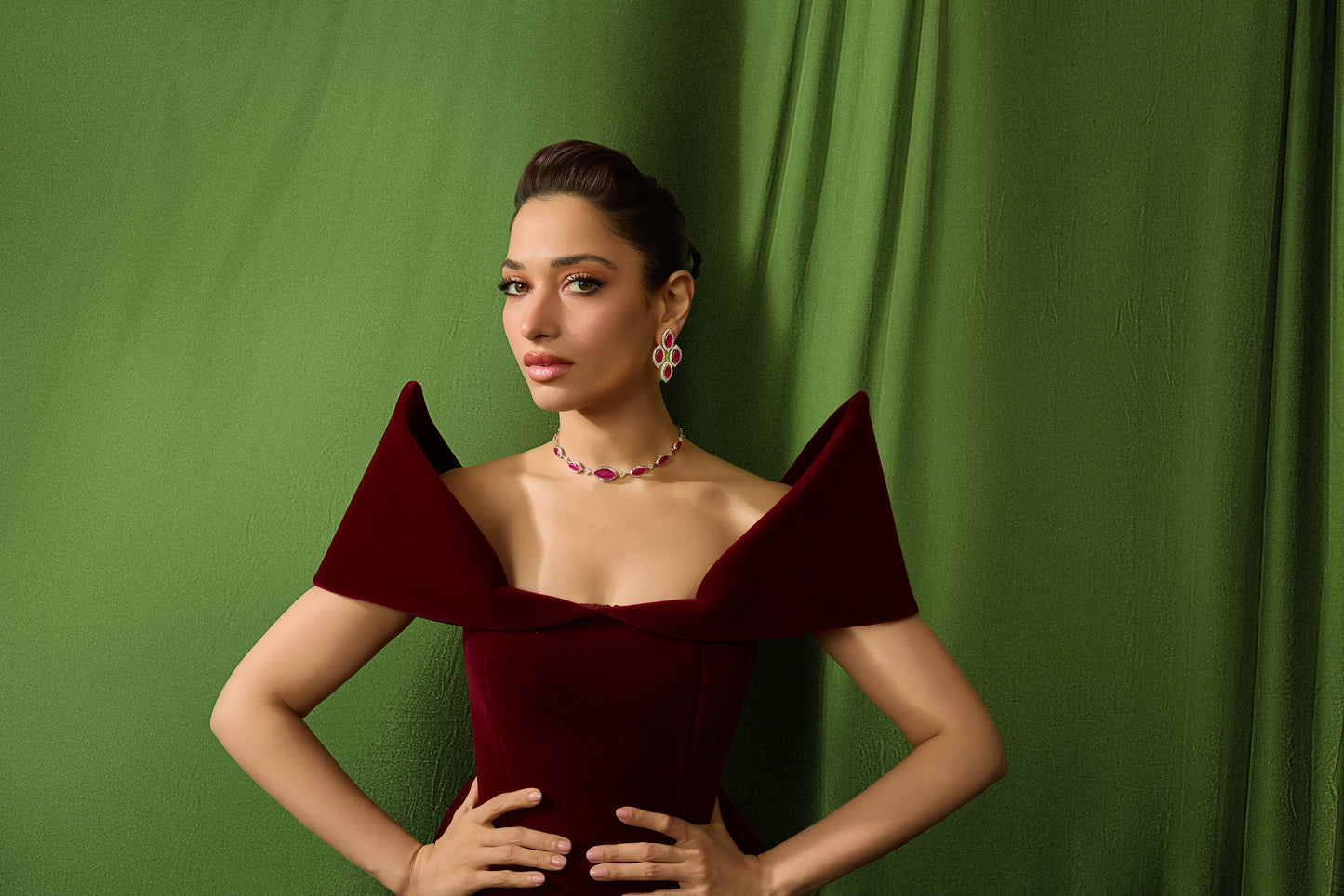 Scarlet Ruby & Diamond Necklace