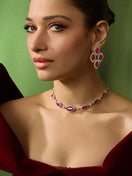 Scarlet Ruby & Diamond Necklace