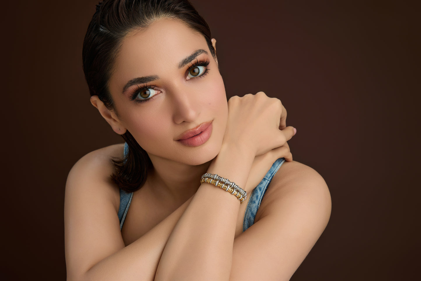 Snow Rondelle Stack Bracelet