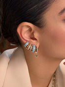 Blue Enamel Heart Emerald Climber